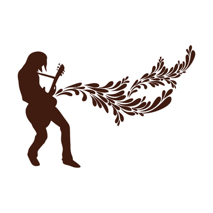 Engraving Decals Rock Music Guitar Rock N Roll Glass Stickers