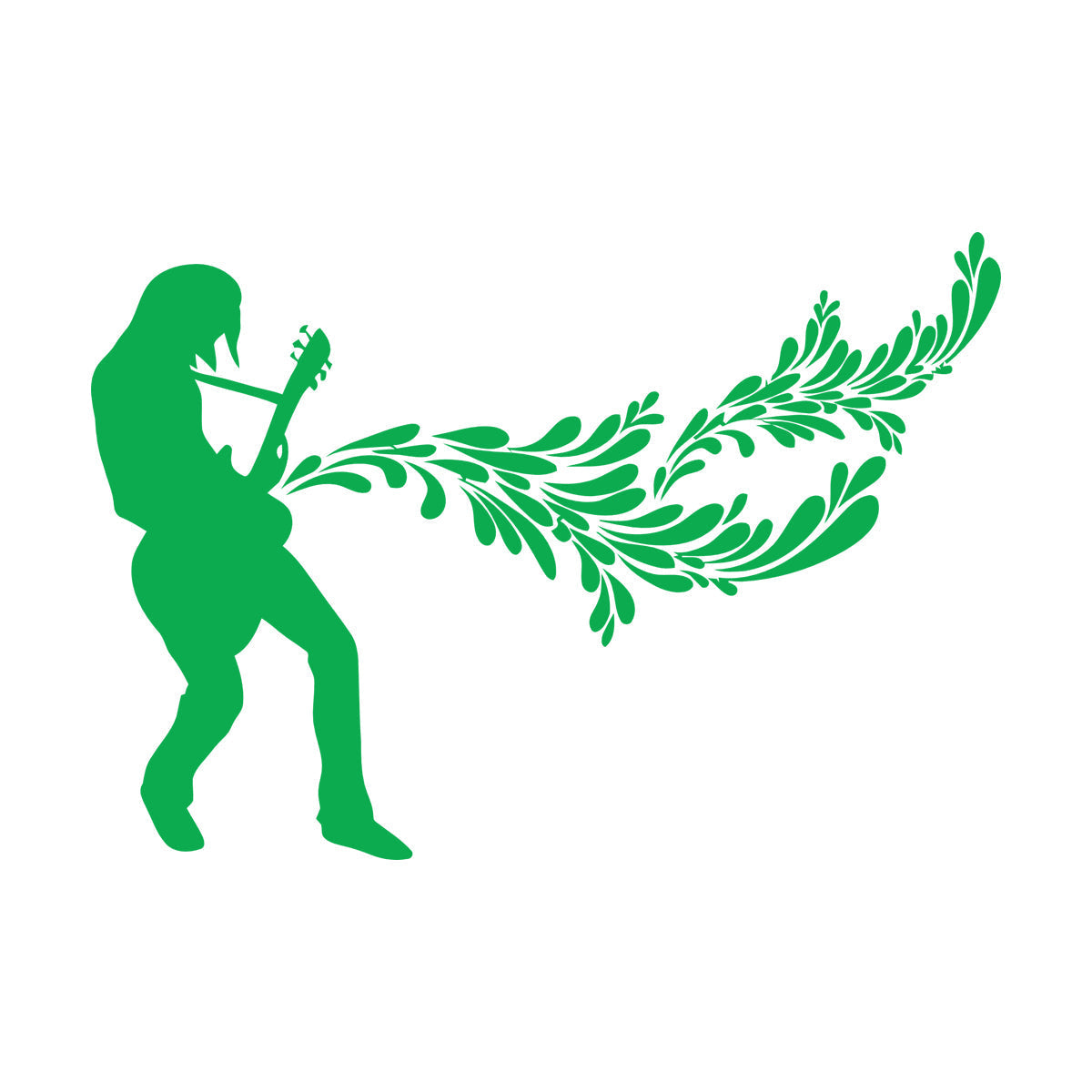 Engraving Decals Rock Music Guitar Rock N Roll Glass Stickers