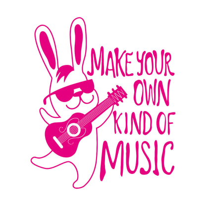 Rabbit Guitar Funny Quote Make Your Own Music Home Fine Carving Decals Multi Color Selection