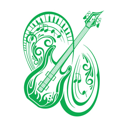 Engraving Stickers Music Guitar Musical Instrument Notes Easy Installation