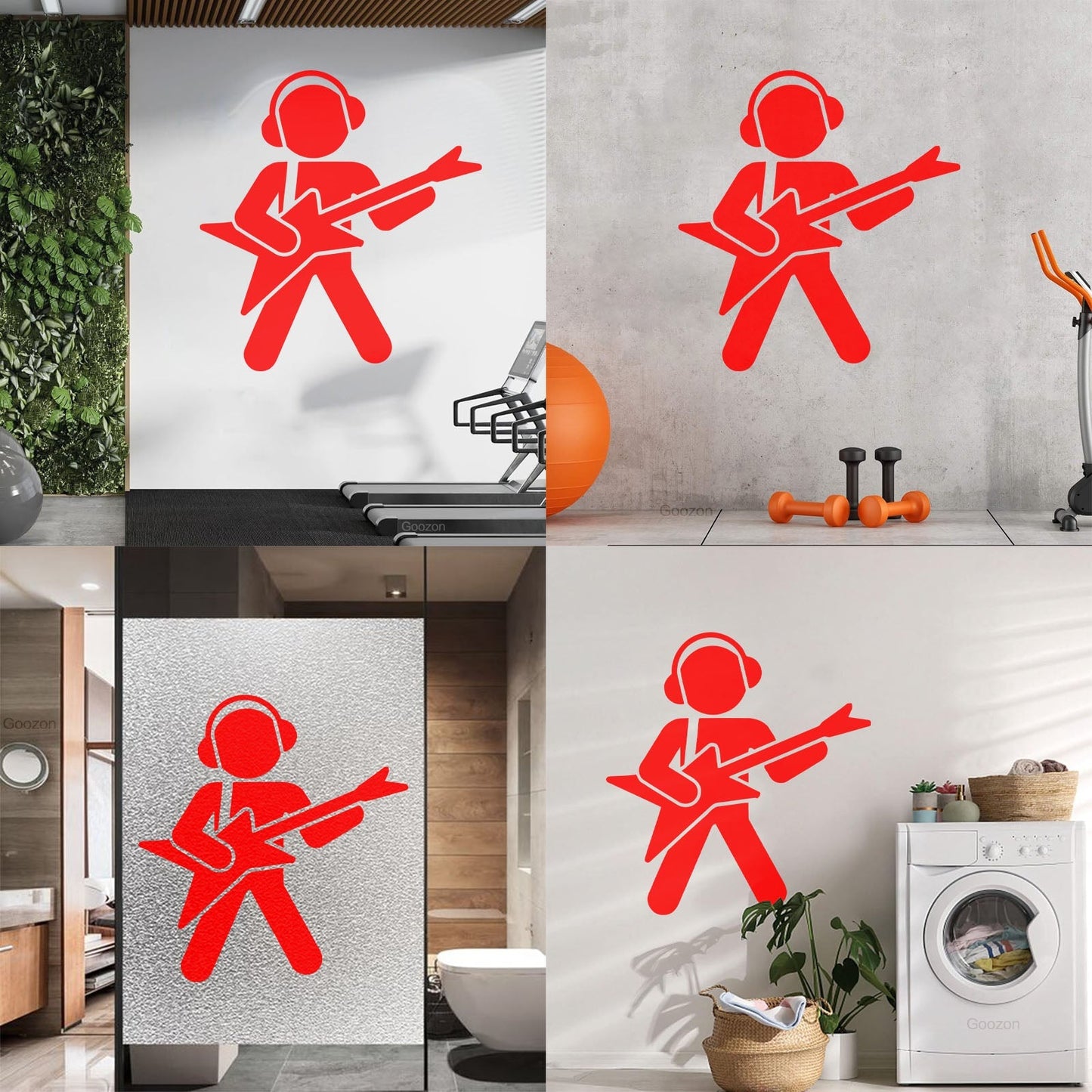 Lettering Decals Music Guitar Player Guitarist Musician Teen Art Mural Painting