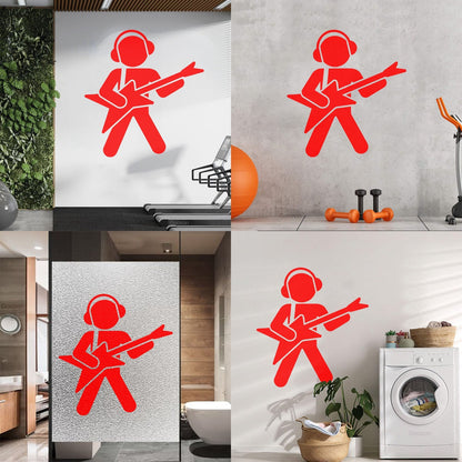 Lettering Decals Music Guitar Player Guitarist Musician Teen Art Mural Painting