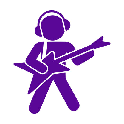 Lettering Decals Music Guitar Player Guitarist Musician Teen Art Mural Painting