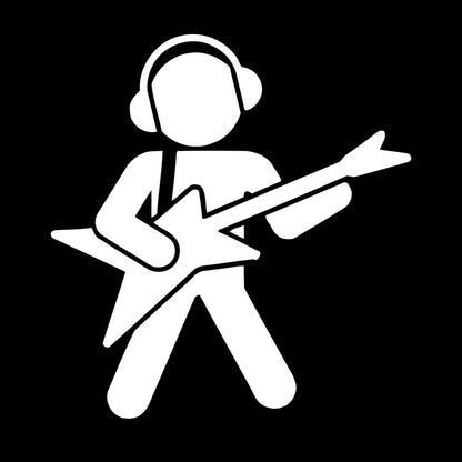 Lettering Decals Music Guitar Player Guitarist Musician Teen Art Mural Painting