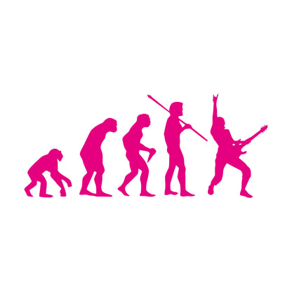 Rock Music Guitar Evolution Monkey Funny Home Wall Decals Paster Paper It Won'T Fall Off