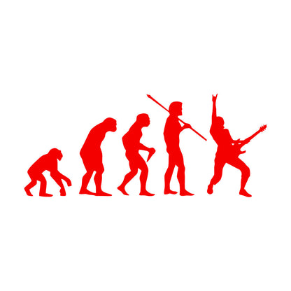Rock Music Guitar Evolution Monkey Funny Home Wall Decals Paster Paper It Won'T Fall Off