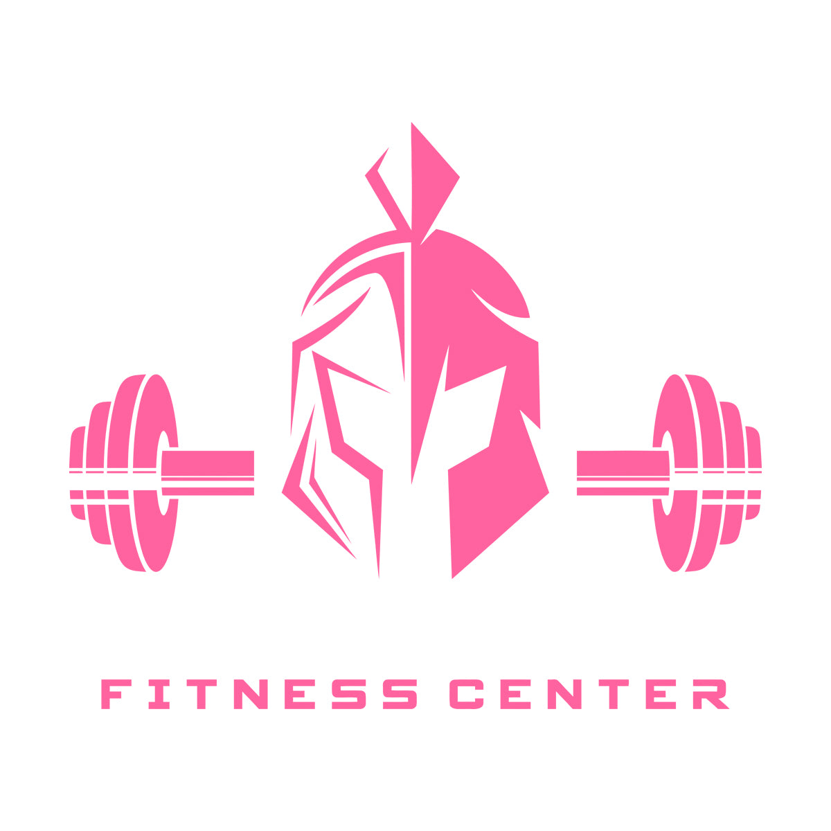 Vinyl Wall Decals Fitnesscenter Center Helmet Lettering Barbell Art Decoration