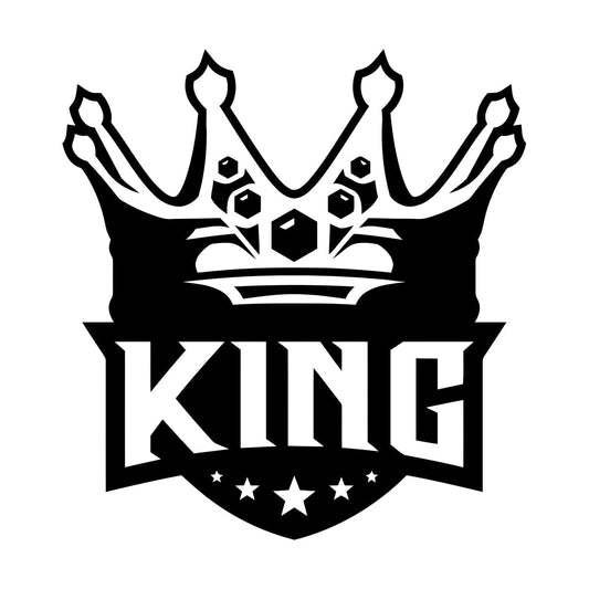 Mural And Wall Vinyl Decal King Crown Lettering Gymnastics Shops Home Kingdom Stars Car Body Decoration
