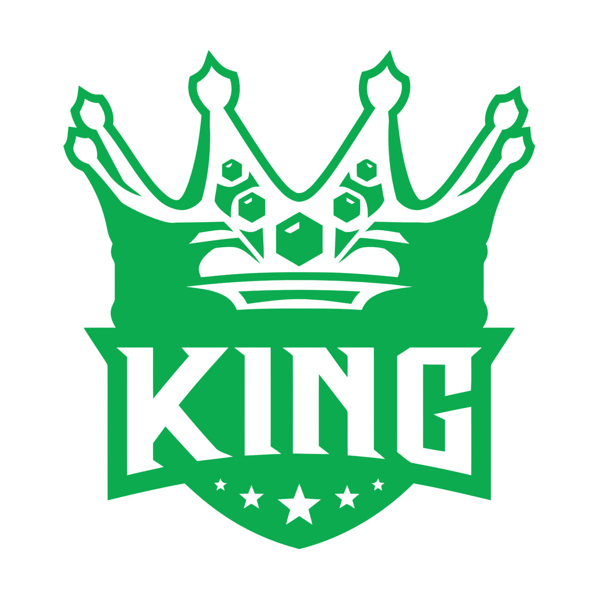 Mural And Wall Vinyl Decal King Crown Lettering Gymnastics Shops Home Kingdom Stars Car Body Decoration