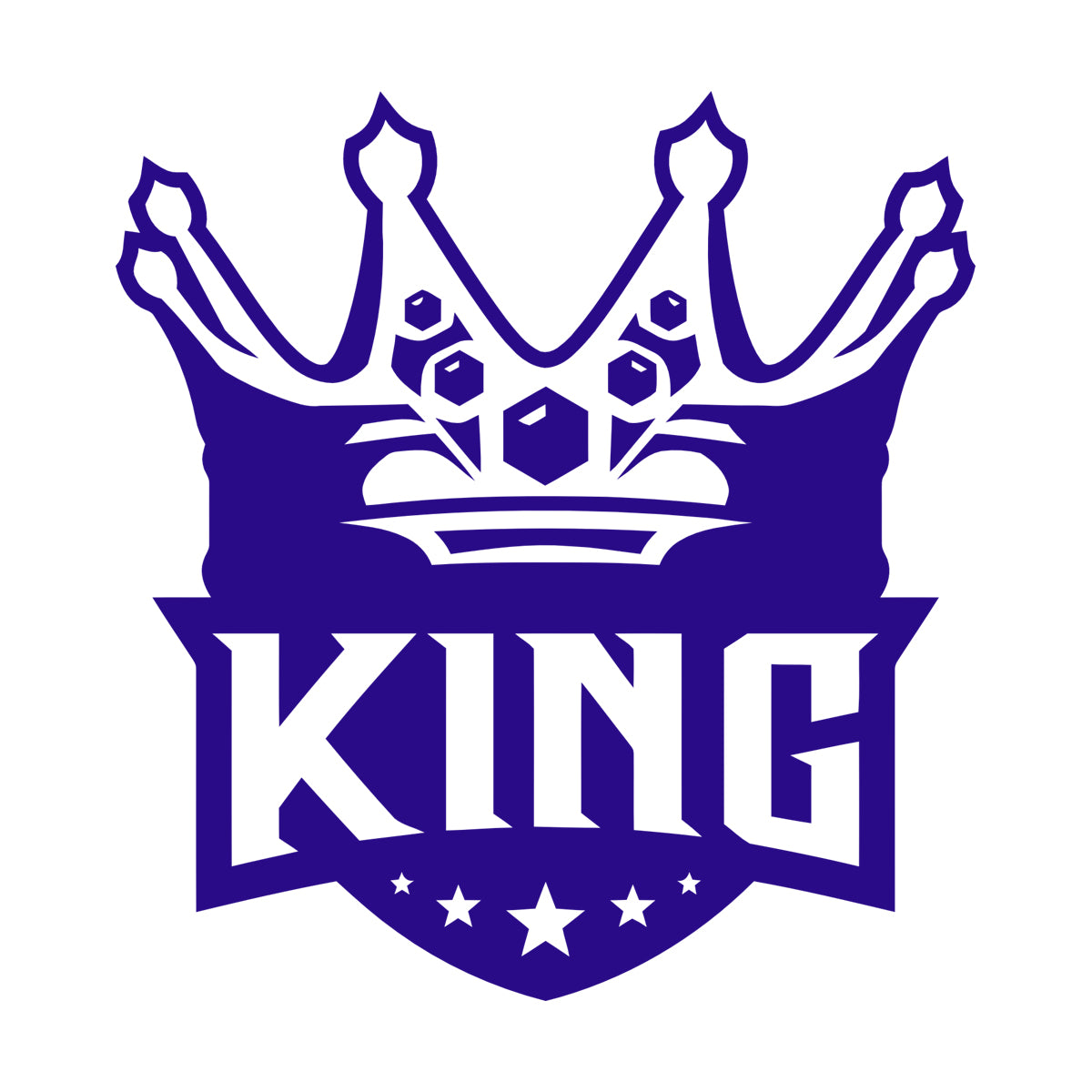 Mural And Wall Vinyl Decal King Crown Lettering Gymnastics Shops Home Kingdom Stars Car Body Decoration