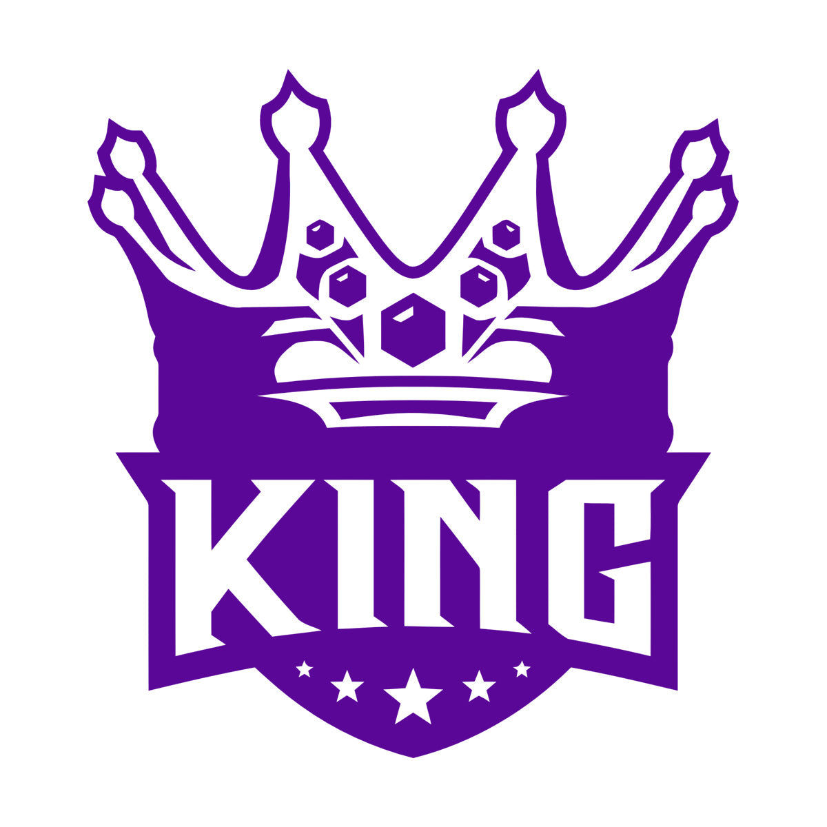 Mural And Wall Vinyl Decal King Crown Lettering Gymnastics Shops Home Kingdom Stars Car Body Decoration