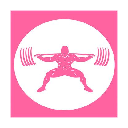 Wall Stickers Paster Paper Image Gymnastics Training Iron Weight Bar Window Decals