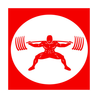 Wall Stickers Paster Paper Image Gymnastics Training Iron Weight Bar Window Decals