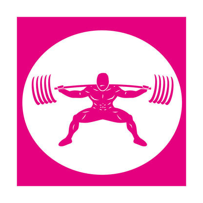 Wall Stickers Paster Paper Image Gymnastics Training Iron Weight Bar Window Decals