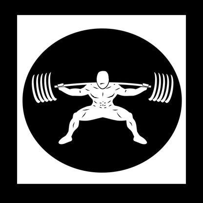 Wall Stickers Paster Paper Image Gymnastics Training Iron Weight Bar Window Decals