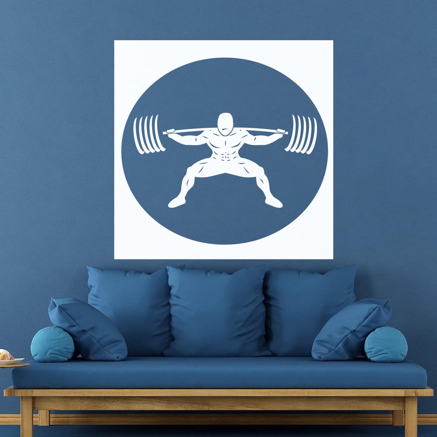 Wall Stickers Paster Paper Image Gymnastics Training Iron Weight Bar Window Decals