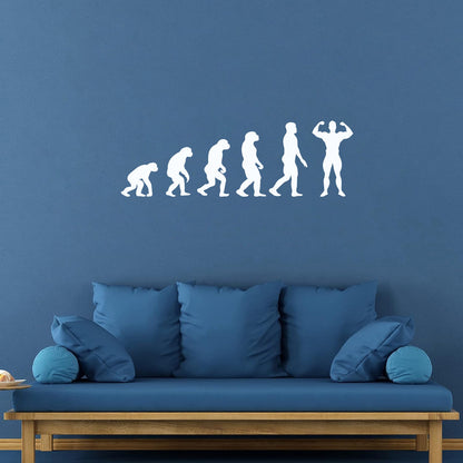 Wall Stickers Gymnastics Evolution Man Bodybuilding Fitnesscenter Tattoo Culture