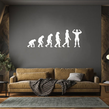 Wall Stickers Gymnastics Evolution Man Bodybuilding Fitnesscenter Tattoo Culture