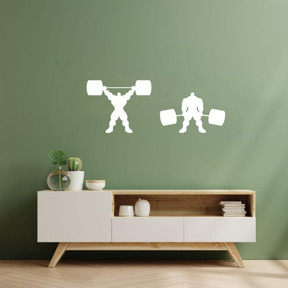 Bodybuilding Iron Sport Muscul Gymnastics Barbell Vinyl Art Sticker Self Adhesive