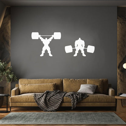 Bodybuilding Iron Sport Muscul Gymnastics Barbell Vinyl Art Sticker Self Adhesive