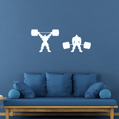 Bodybuilding Iron Sport Muscul Gymnastics Barbell Vinyl Art Sticker Self Adhesive