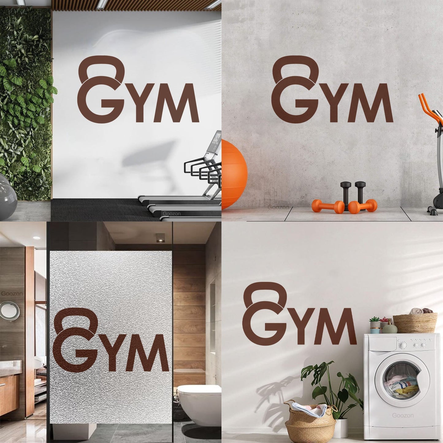 Lettering Stickers Dumbbell Training Gymnastics Iron Sport Easy Installation