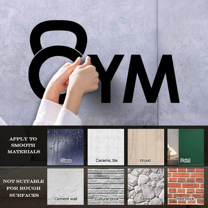 Lettering Stickers Dumbbell Training Gymnastics Iron Sport Easy Installation