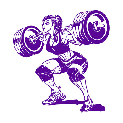 Vinyl Wall Decals Girl With Barbell Beautiful Fitnesscenter Gymnastics It Won'T Fall Off