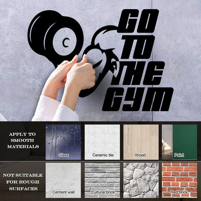 Engraving Decals Go To The Gymnastics Fitnesscenter Phrase Muscul Sport Personalized Customization