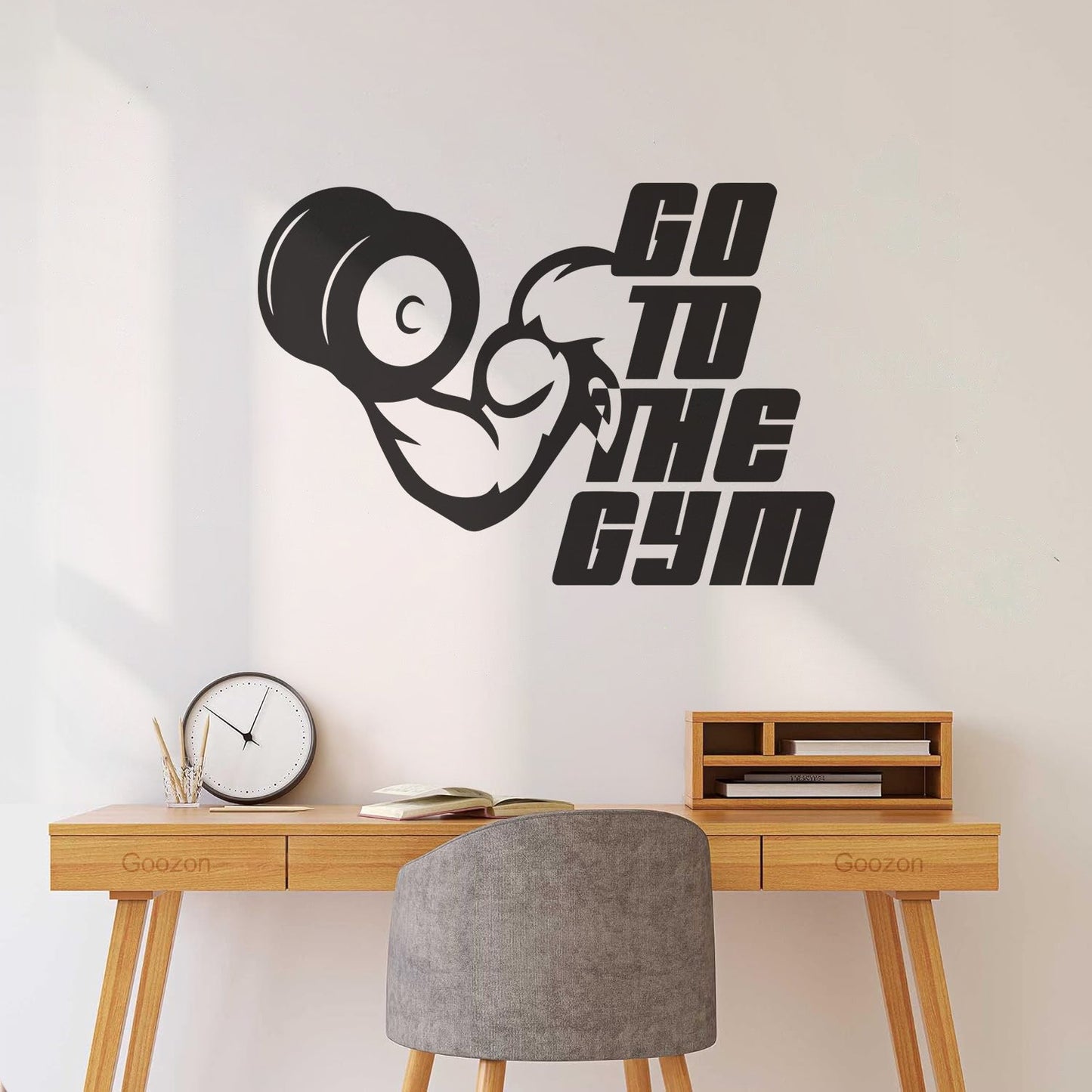 Engraving Decals Go To The Gymnastics Fitnesscenter Phrase Muscul Sport Personalized Customization