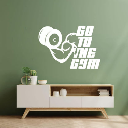 Engraving Decals Go To The Gymnastics Fitnesscenter Phrase Muscul Sport Personalized Customization