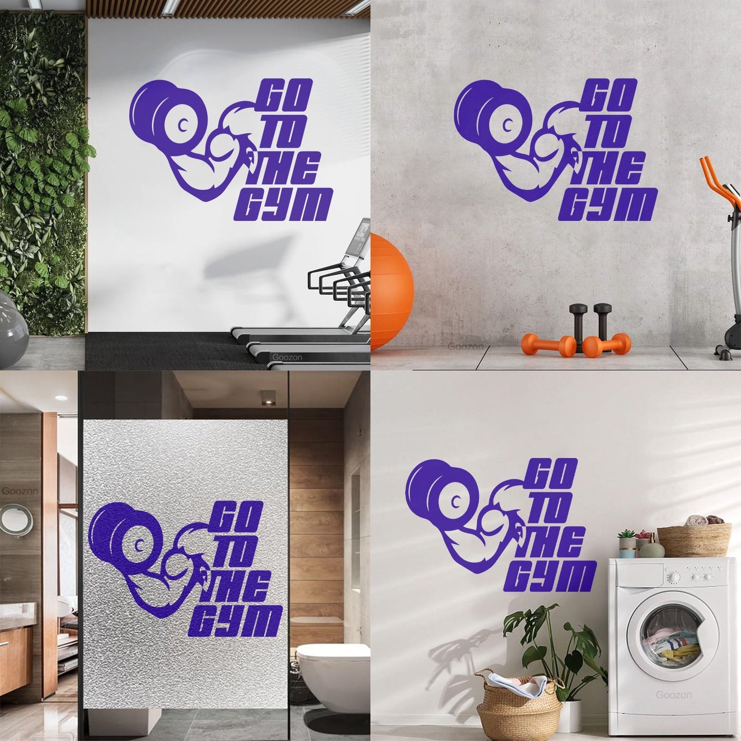 Engraving Decals Go To The Gymnastics Fitnesscenter Phrase Muscul Sport Personalized Customization