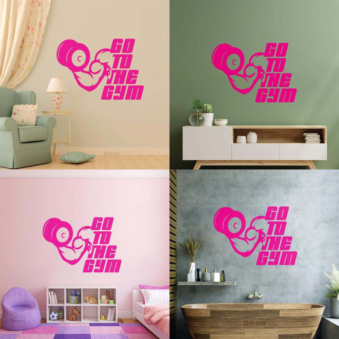 Engraving Decals Go To The Gymnastics Fitnesscenter Phrase Muscul Sport Personalized Customization