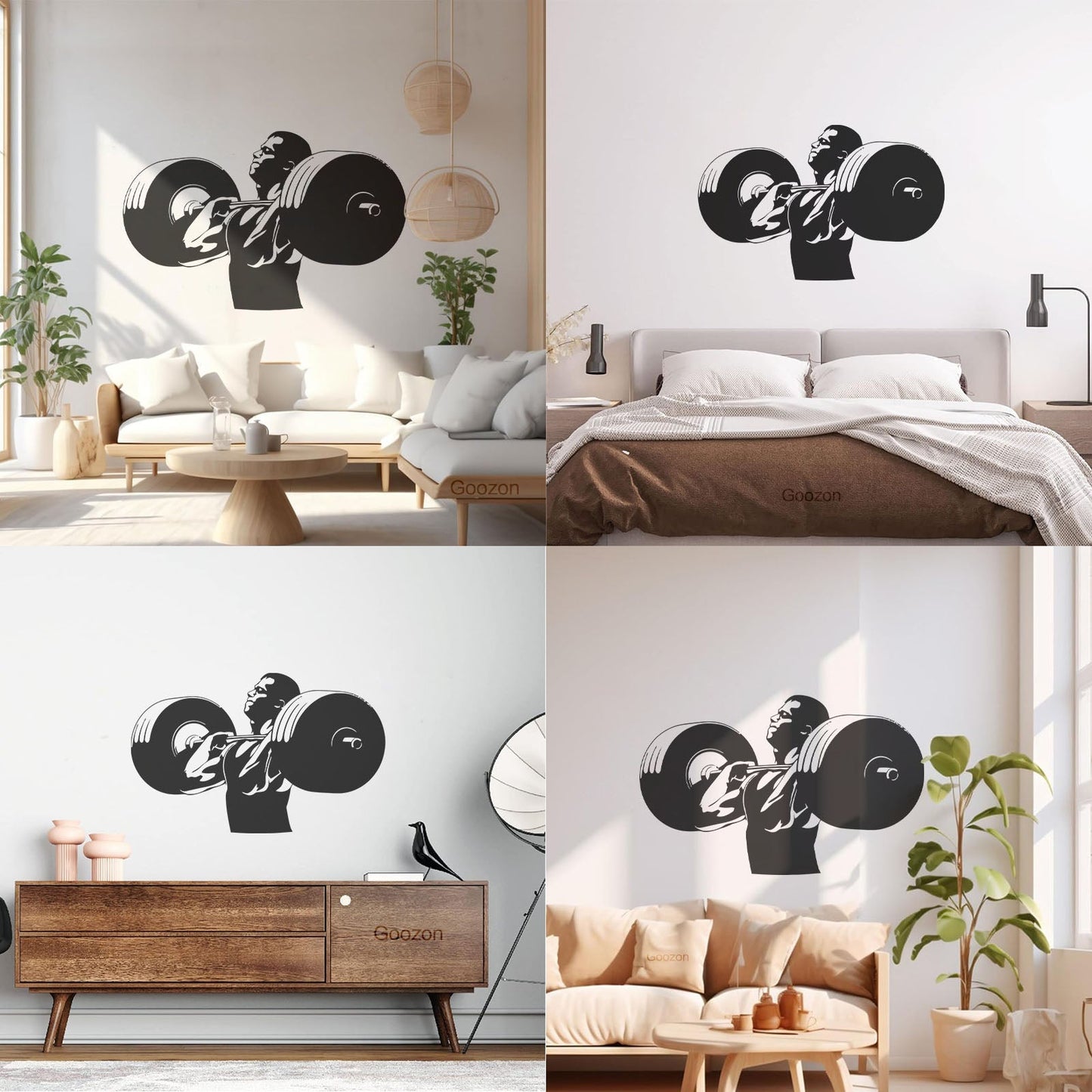 Wall Stickers Paster Paper Gymnastics Fitnesscenter Muscled Bodybuilding Sports Art Decoration