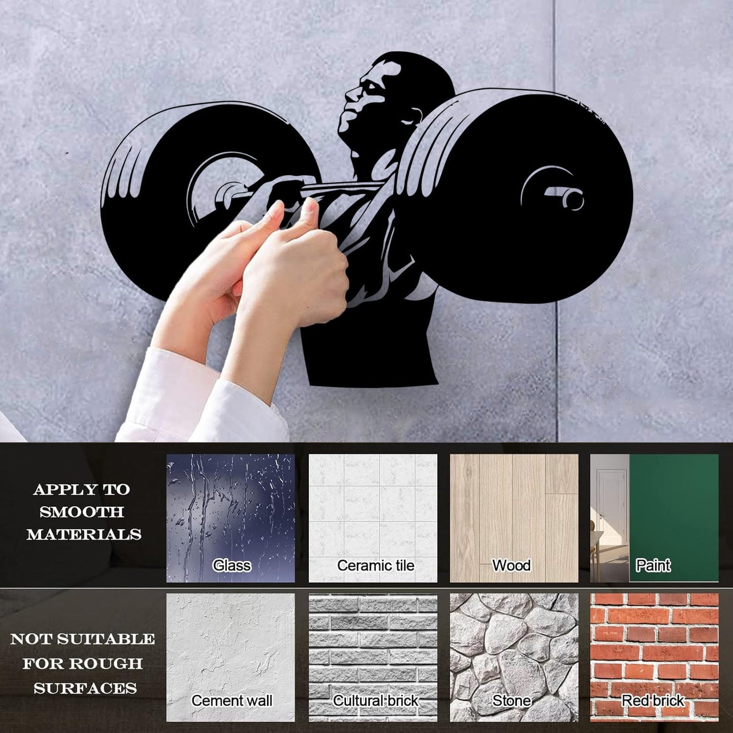 Wall Stickers Paster Paper Gymnastics Fitnesscenter Muscled Bodybuilding Sports Art Decoration