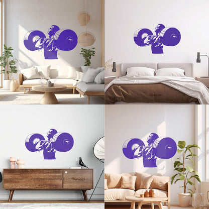 Wall Stickers Paster Paper Gymnastics Fitnesscenter Muscled Bodybuilding Sports Art Decoration