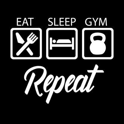 Wall Stickers Train Gymnastics Eat Sleep Repeat Boys Room Art Decoration