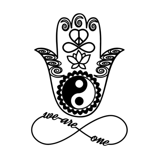 Wall Decals Hamsa Yin Yang Amulet Quote Tattoo Culture