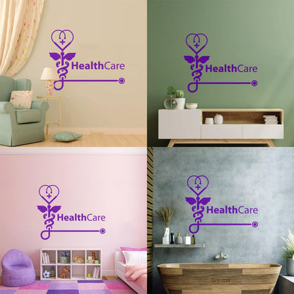 Vinyl Art Sticker Health Check Medical Center Health Care Easy Installation
