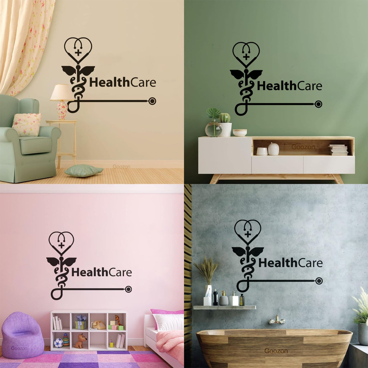 Vinyl Art Sticker Health Check Medical Center Health Care Easy Installation