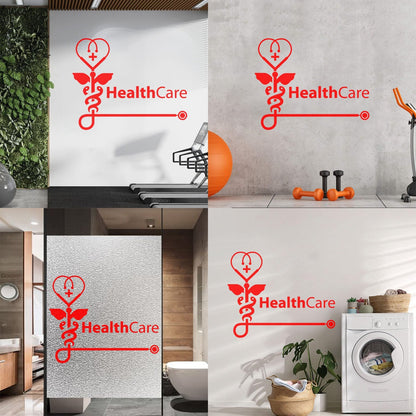Vinyl Art Sticker Health Check Medical Center Health Care Easy Installation