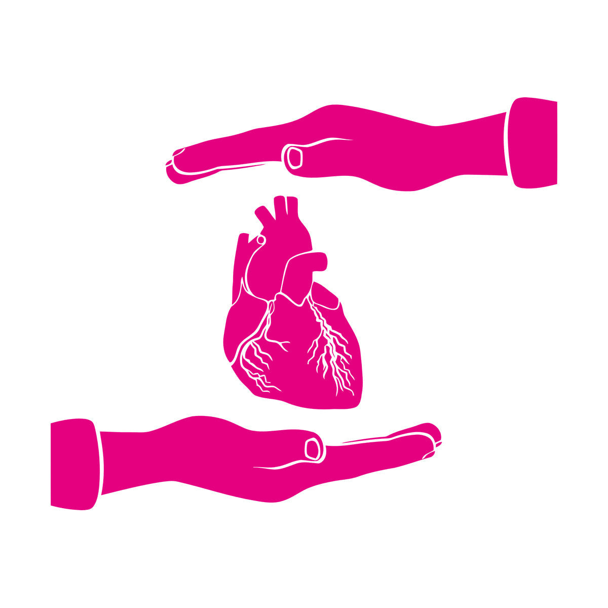 Engraving Stickers Heart Anatomical Medicine Clinic Health Care Hands Art Mural Painting