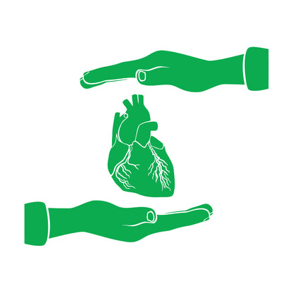 Engraving Stickers Heart Anatomical Medicine Clinic Health Care Hands Art Mural Painting
