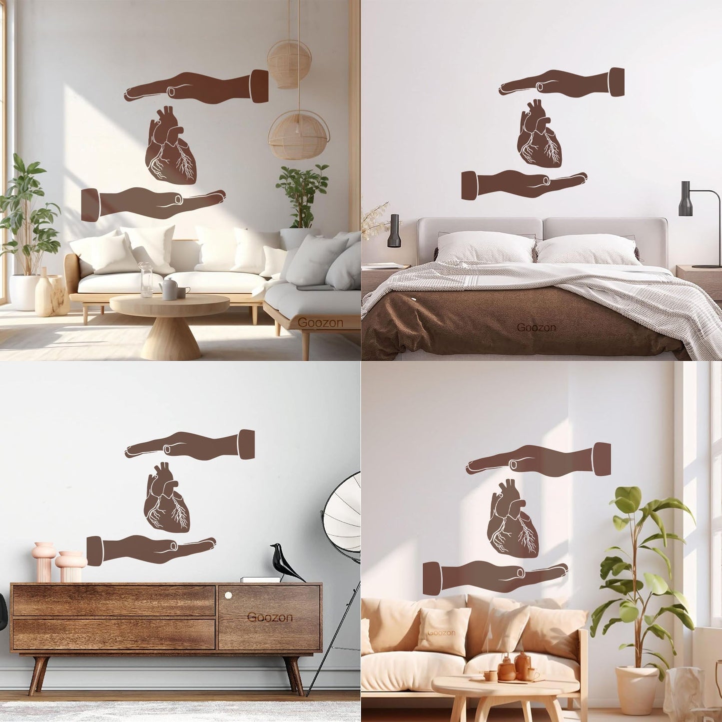 Engraving Stickers Heart Anatomical Medicine Clinic Health Care Hands Art Mural Painting