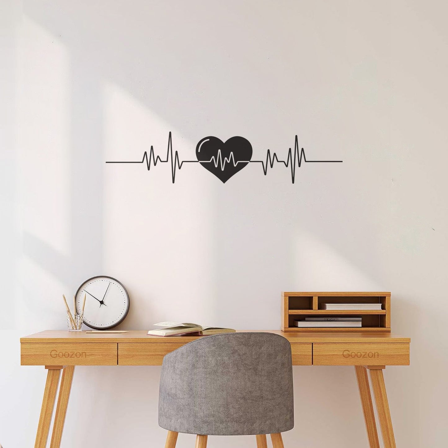 Lettering Decals Heart Beat Cardiogram Cardio Pulse Health Care Multiple Size Options