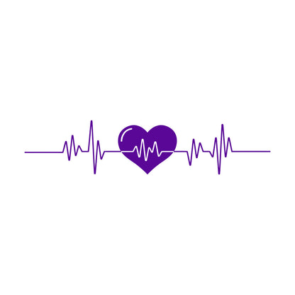Lettering Decals Heart Beat Cardiogram Cardio Pulse Health Care Multiple Size Options