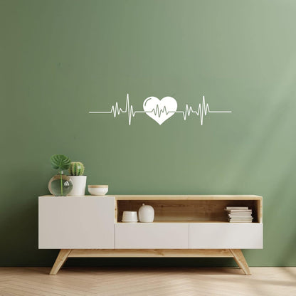 Lettering Decals Heart Beat Cardiogram Cardio Pulse Health Care Multiple Size Options