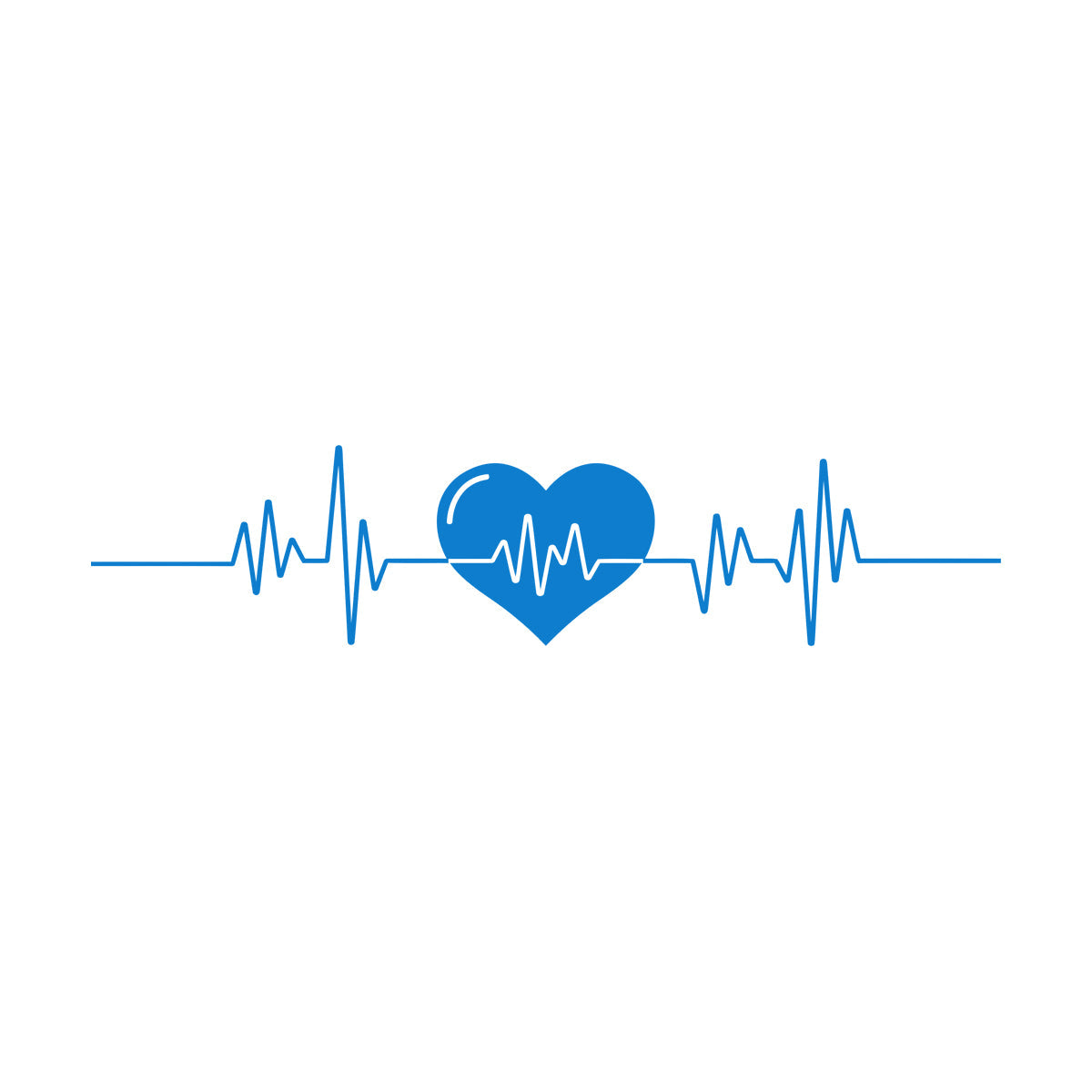 Lettering Decals Heart Beat Cardiogram Cardio Pulse Health Care Multiple Size Options