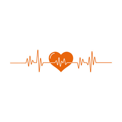 Lettering Decals Heart Beat Cardiogram Cardio Pulse Health Care Multiple Size Options
