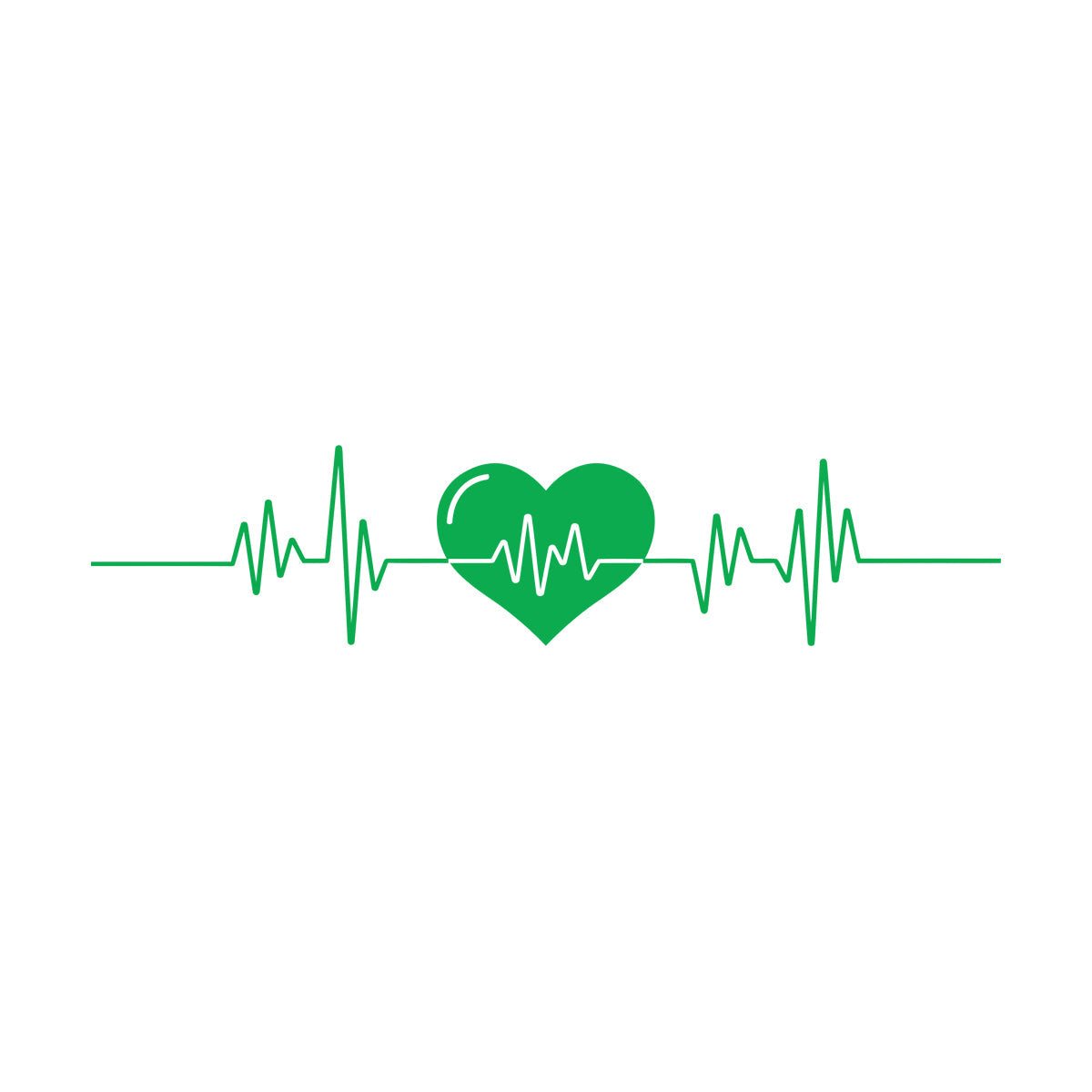 Lettering Decals Heart Beat Cardiogram Cardio Pulse Health Care Multiple Size Options